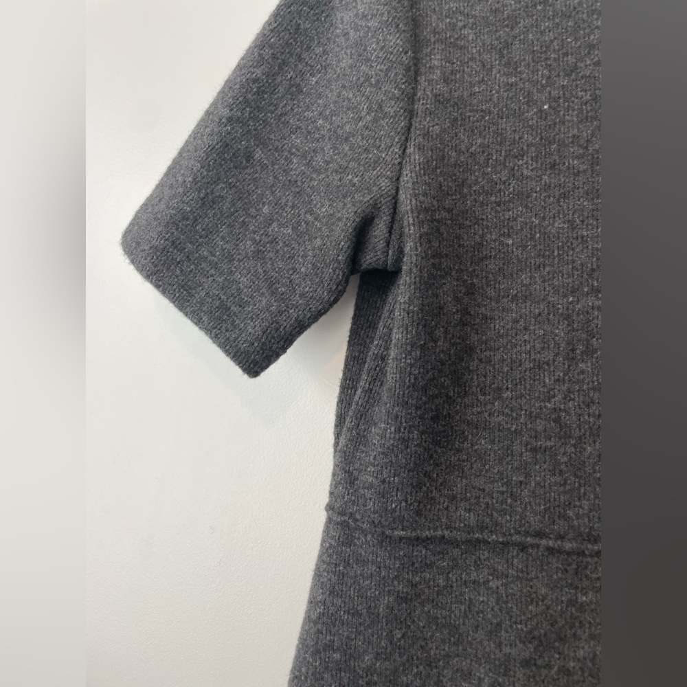 Zara Charcoal Knit Short Sleeve Dress Sz S in Gray - Picture 6 of 7